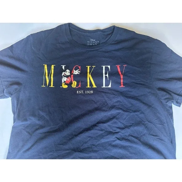 Mickey Mouse T Shirt Size Large Disney Est. 1928 Blue Men's Women's - Picture 4 of 4